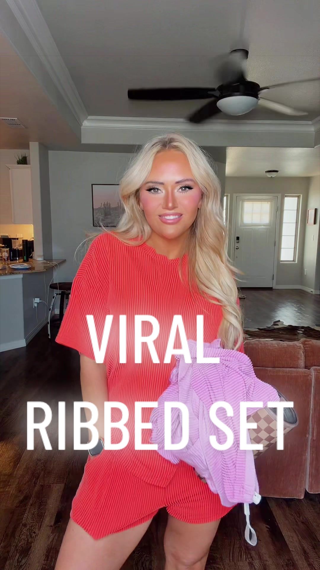 TikTok post by @sincerely_shelbyy for Shewin Boutique. Caption reads: This viral ribbed set is worth the hype. So comfy....