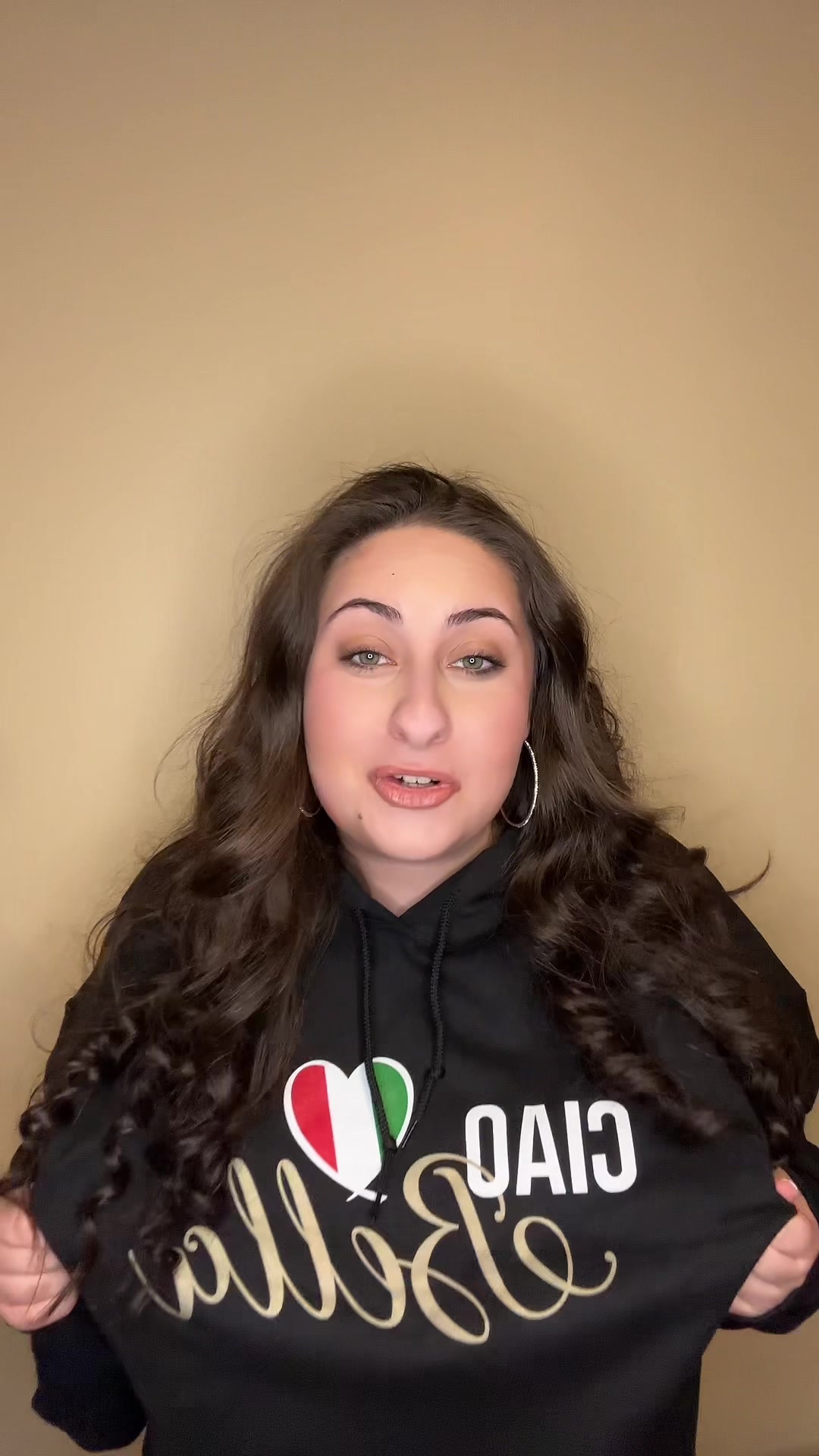 TikTok post by @modern.italian.american for Hardcore Italians. Caption reads: [...] sweatshirt! Now you need one 😉....