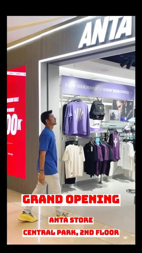 Instagram post by @putrabracok for ANTA. Caption reads: ANTA is officially here at Central Park 2nd [...].