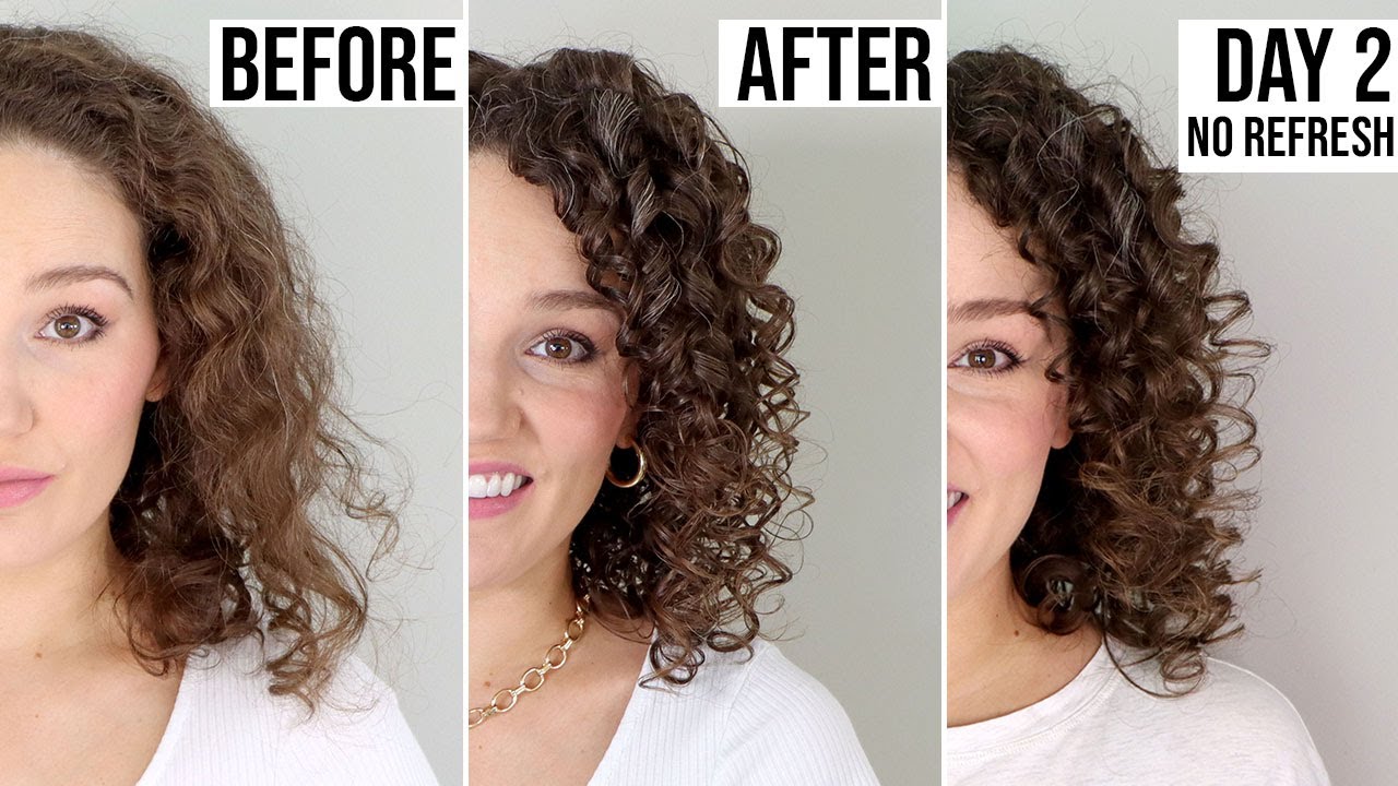 YouTube post by @GenaMarie for Curls Monthly. Caption reads: Low Maintenance Curly Hair Routine | Best....