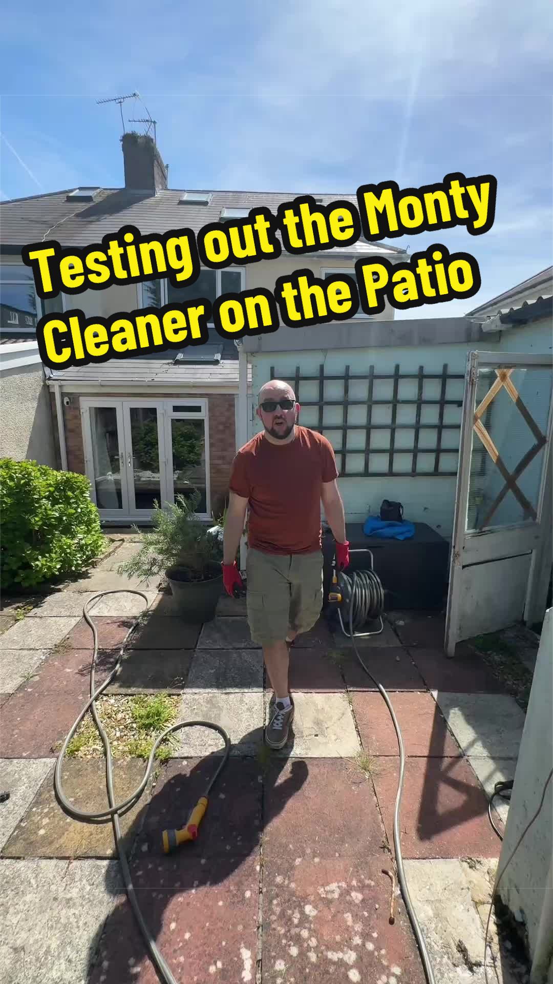 TikTok post by @vix_mj for Monty Miracle. Caption reads: Trying out the @Monty Miracle Outdoor cleaner on....