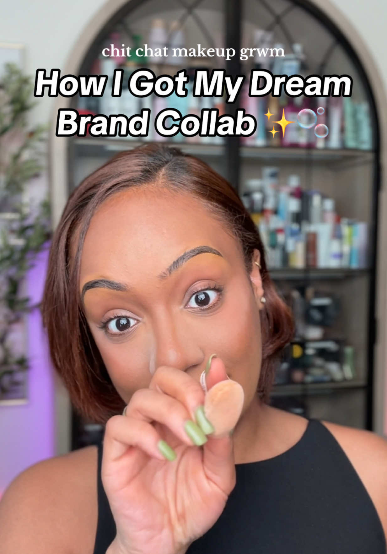 TikTok post by @thetiarawillis for Laura Mercier. Caption reads: [...] paris usa prime lab 24h matte setter @Laura....