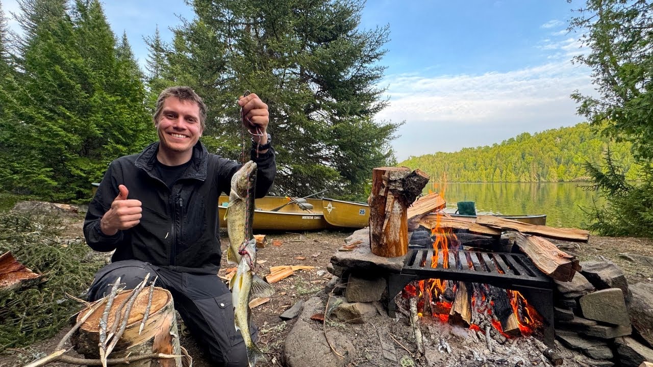 YouTube post by @mav for Airbnb. Caption reads: 5 Days Camping in Remote Wilderness - Spachcock....