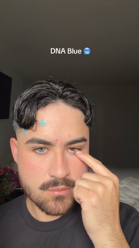 Instagram post by @robertt212 for Myeyebb. Caption reads: Contacts : DNA Blue @myeyebb_official @myeyebb_ivy....