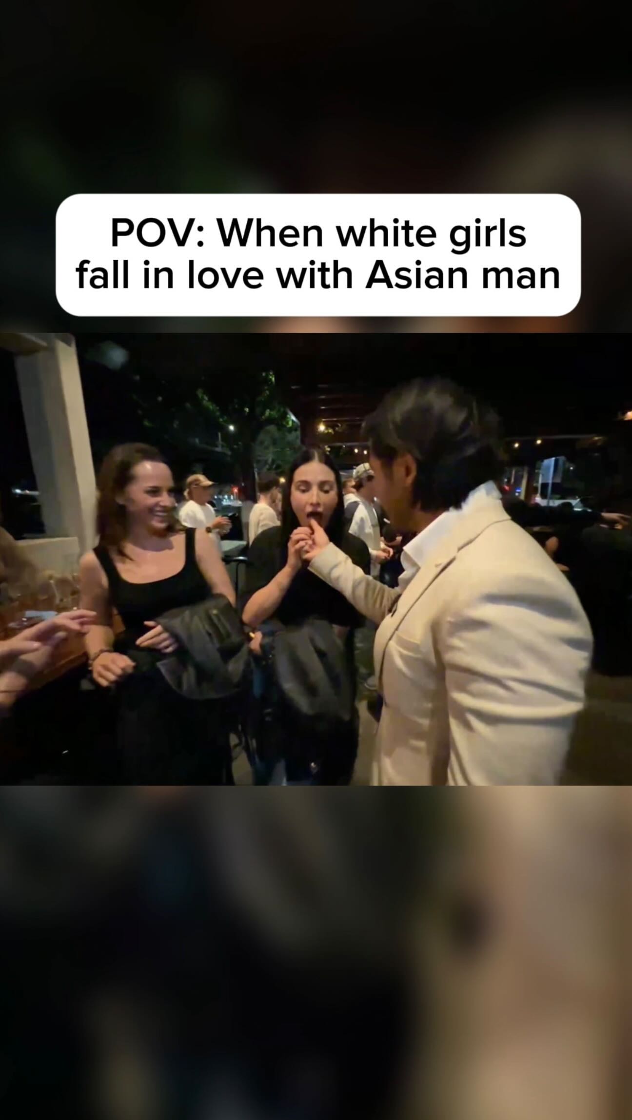 Instagram post by @aimonkong for Kick. Caption reads: POV: When white girls fall in love with Asian man.