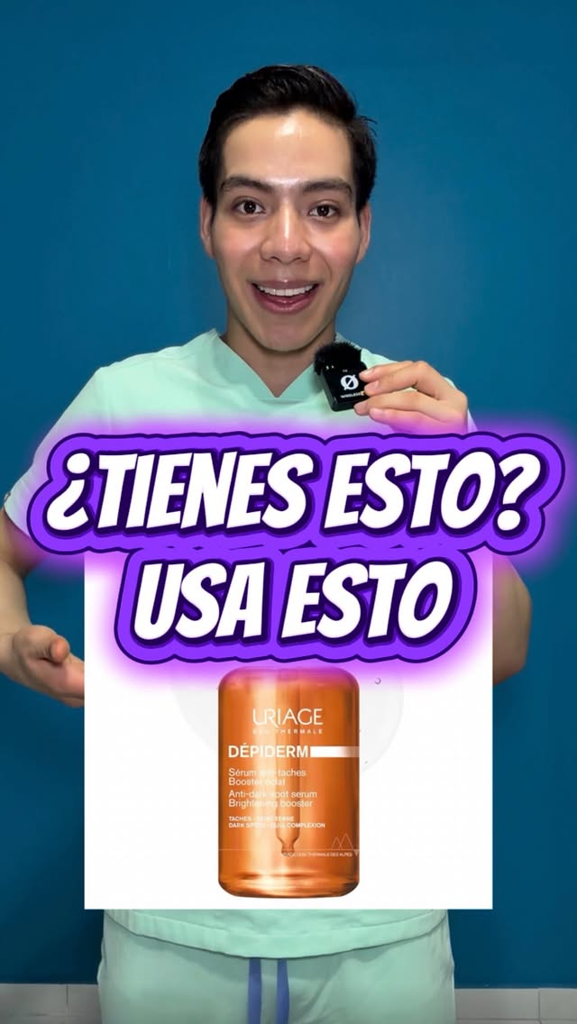 Instagram post by @vaaaaalo for Uriage. Caption reads: 🌟 Ingredientes que borran manchas según la zona....