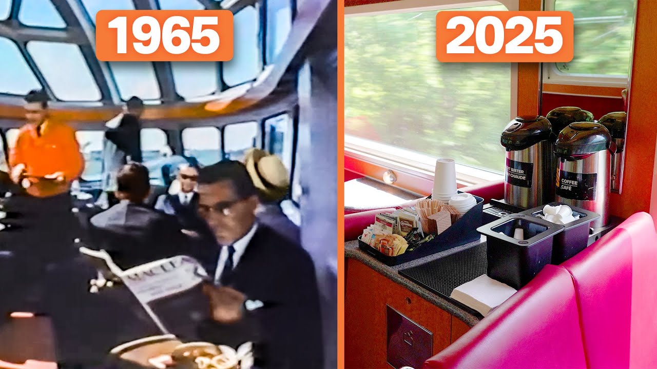 YouTube post by @NotJustBikes for Flickr. Caption reads: This Train Just Keeps Getting Worse 😢 (VIA Rail....