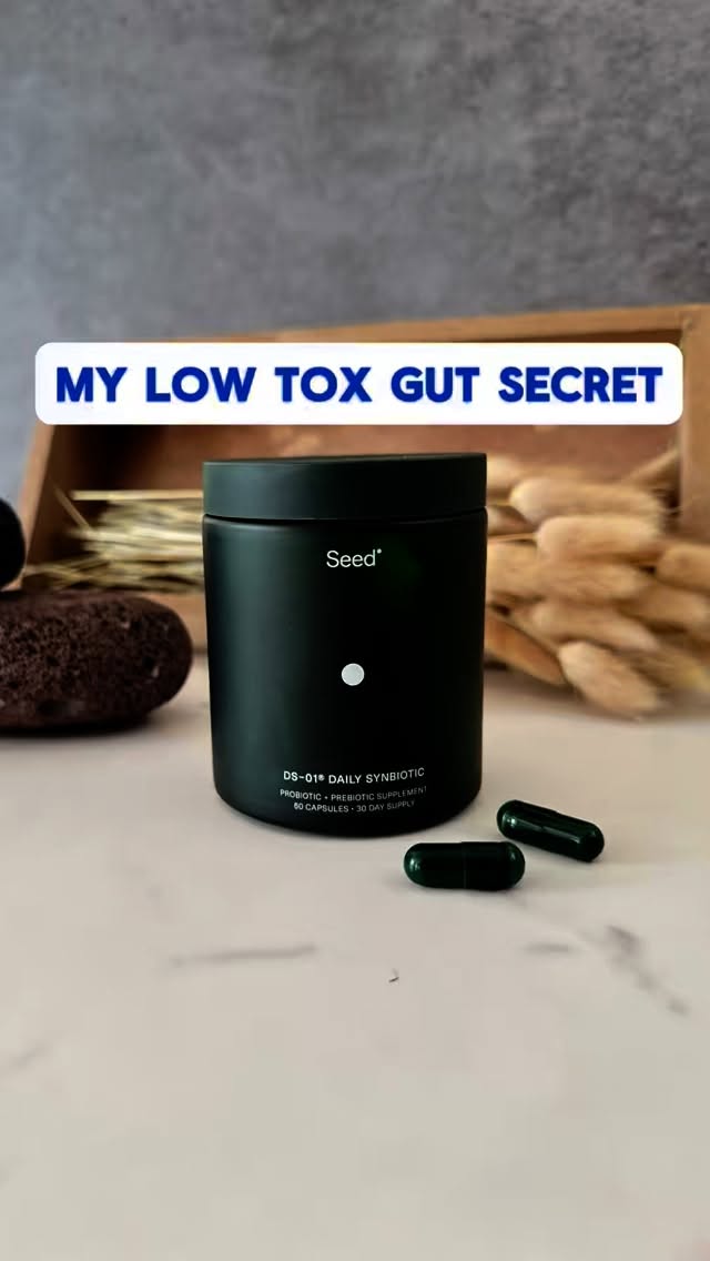 Instagram post by @thelowtoxqueen for Seed. Caption reads: Most probiotics don’t even make it past your....