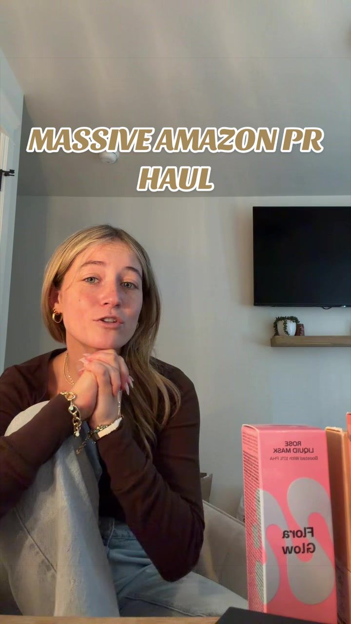 TikTok post by @tessfoleyy for Amazon Influencer ID. Caption reads: count how many times i said insane and oh my gosh!....