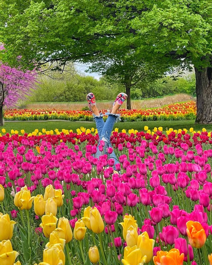 Instagram post by @plaids.and.poppies for UIN Footwear. Caption reads: 🌷Y’all blew me away with so many sweet birthday....