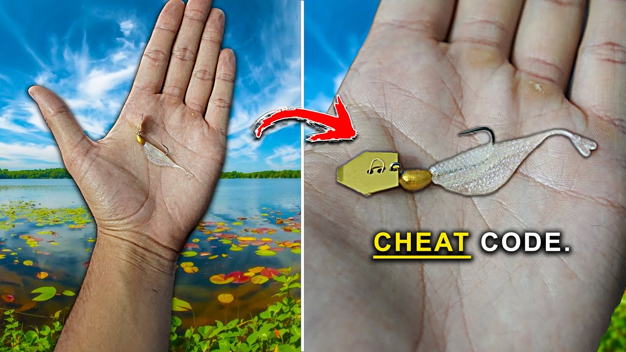 YouTube post by @BDBassin for 6th Sense Fishing. Caption reads: This TINY Lure is a Cheat Code!.