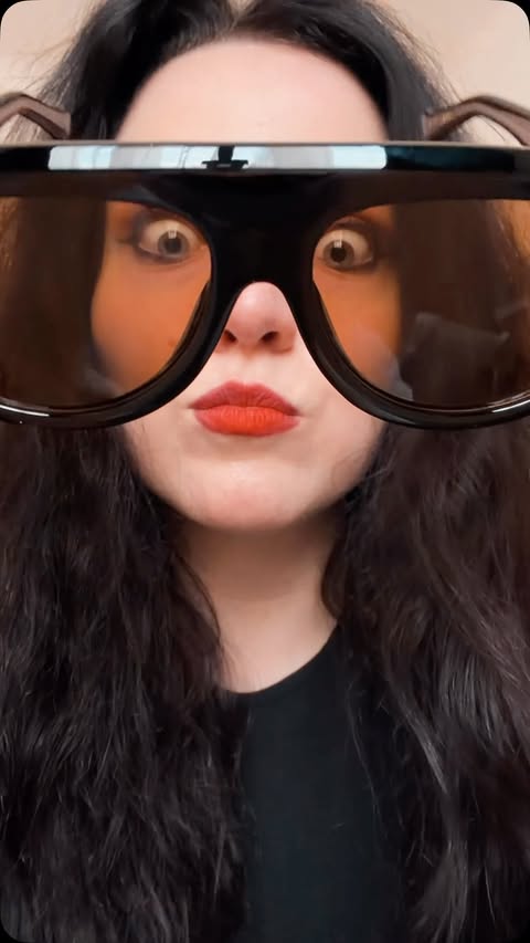 Instagram post by @gabriela.zim for A.KJÆRBEDE. Caption reads: 😎 @akjaerbede.cz #gifted #sunglasses #haul.