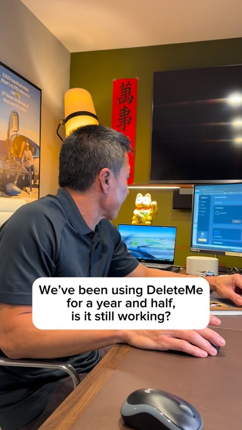 Instagram post by @alexisanddean for DeleteMe. Caption reads: [...] up your digital footprint with @joindeleteme....