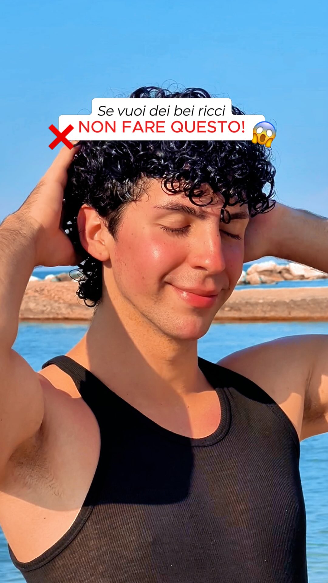 Instagram post by @stevenaura_ for Garnier. Caption reads: Smetti di farlo e vedrai che glow-up ai capelli!....