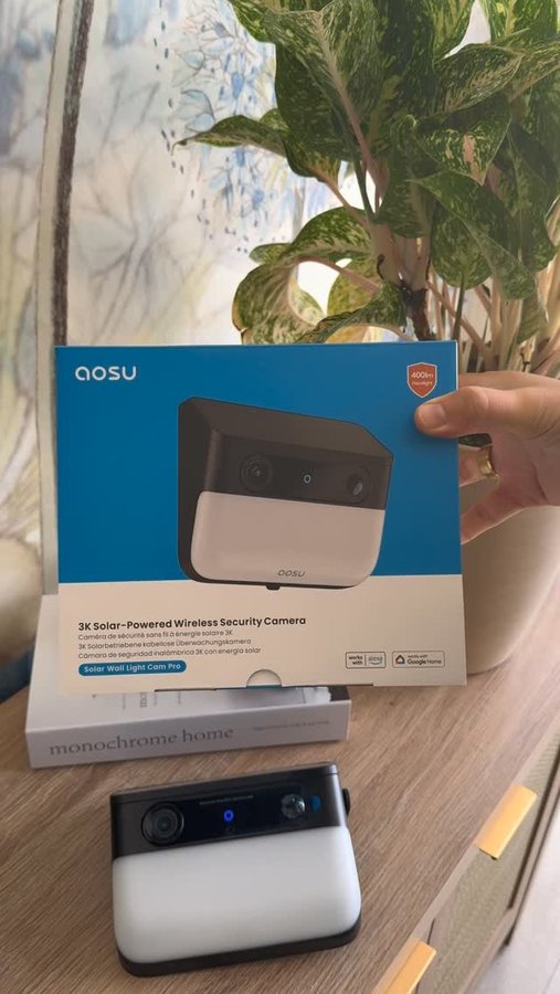 Instagram post by @kubikslife for Aosu Life. Caption reads: [...] 🚨 Upgrade your home security with the....