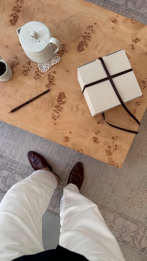 Instagram post by @carlanicieza for ferm LIVING. Caption reads: [...] gifts for friends, wrapped with....