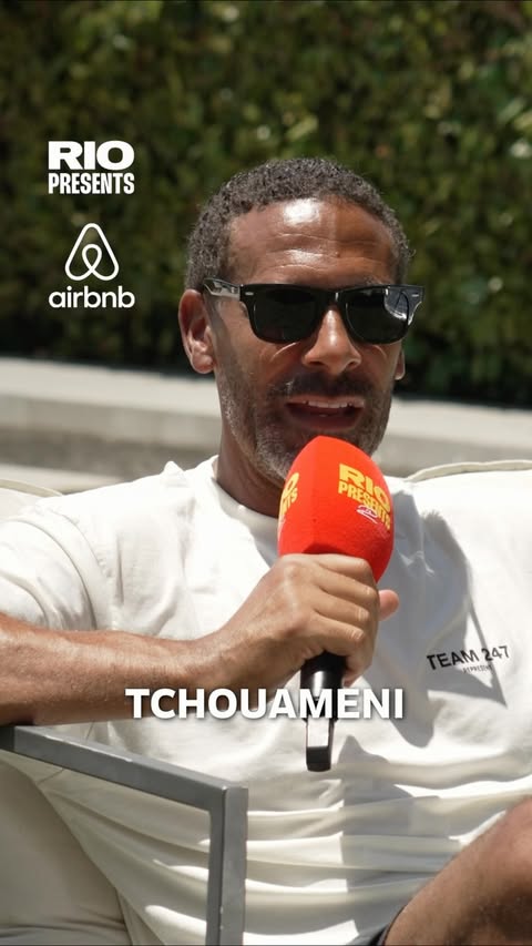 Instagram post by @rioferdy5 for Airbnb. Caption reads: Yooo Tchouaméni if you are going to leave Madrid…....