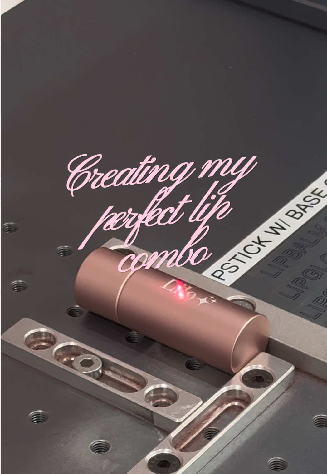 TikTok post by @bbybrittni for Lip Lab. Caption reads: gifted by Lip Lab cutest thing to do 🧸💄💋💋....