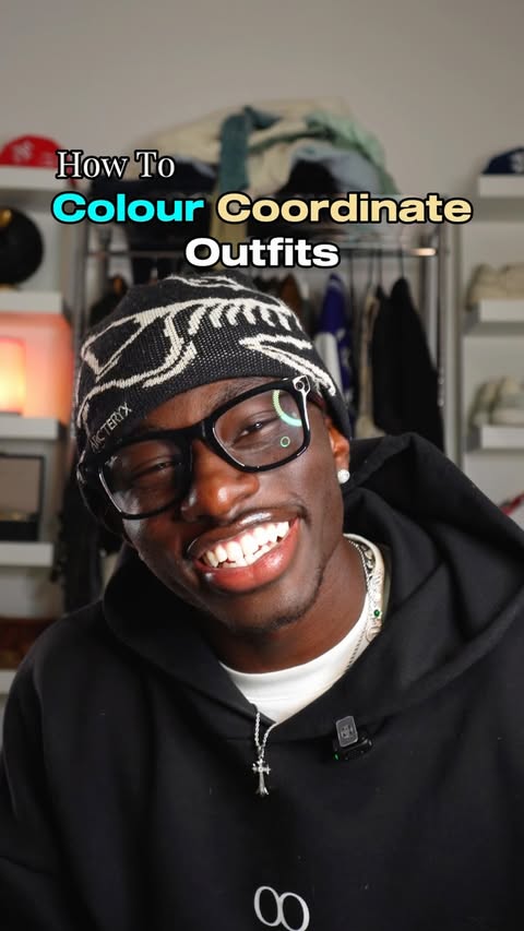 Instagram post by @kwadwo.7 for Ray-Ban. Caption reads: How to colour coordinate… with ease. @raybanmeta....
