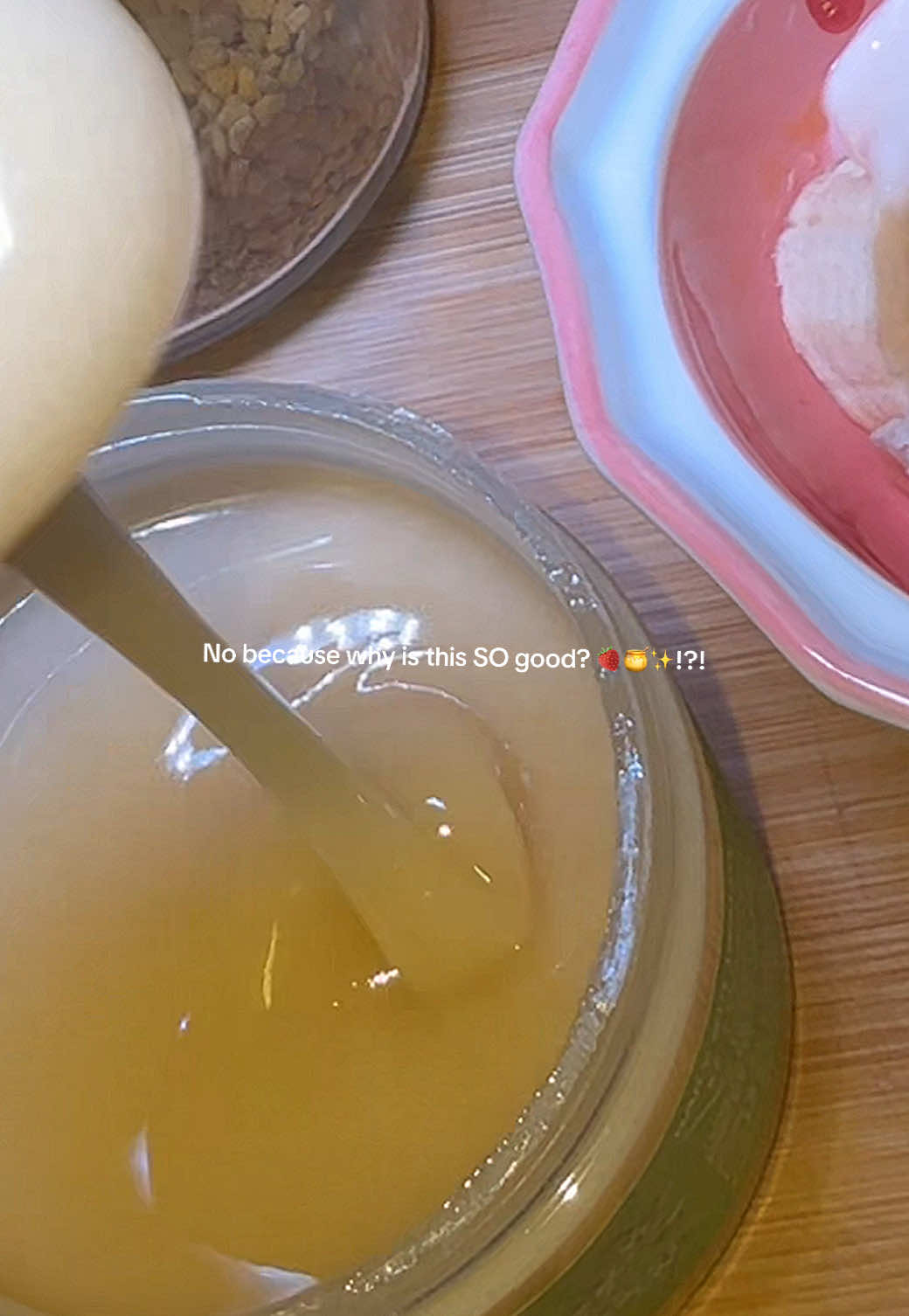 TikTok post by @l9rxo for Just Bee Honey. Caption reads: @Just Bee Honey🍓🍯✨🐝🍌 #justbee #justbeehoney....