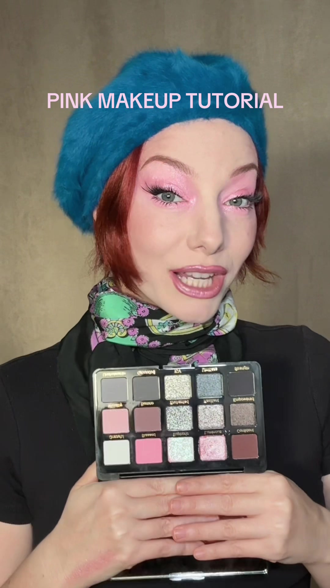 TikTok post by @dara.paquette for Adriana Nichole Cosmetics. Caption reads: 🎀 PINK MAKEUP TUTORIAL 🎀 @Adriana Nichole....