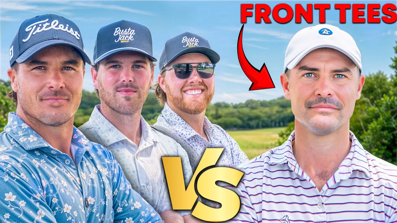 YouTube post by @Micahmorrisgolf for Titleist. Caption reads: Can Wesley Bryan Beat Us From The FRONT TEES @ his....