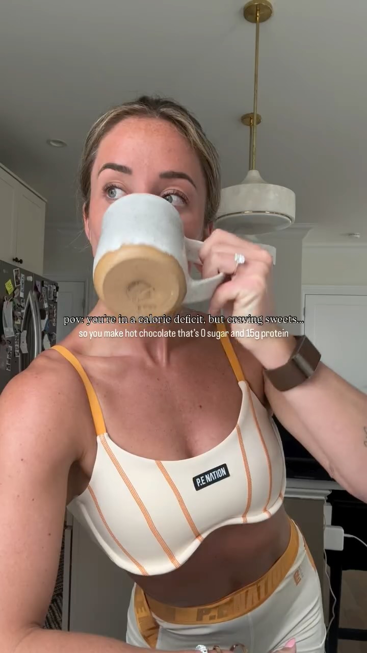 Instagram post by @thefitnesspaiige for Cowboy Colostrum. Caption reads: [...] add a scoop of vanilla colostrum-....