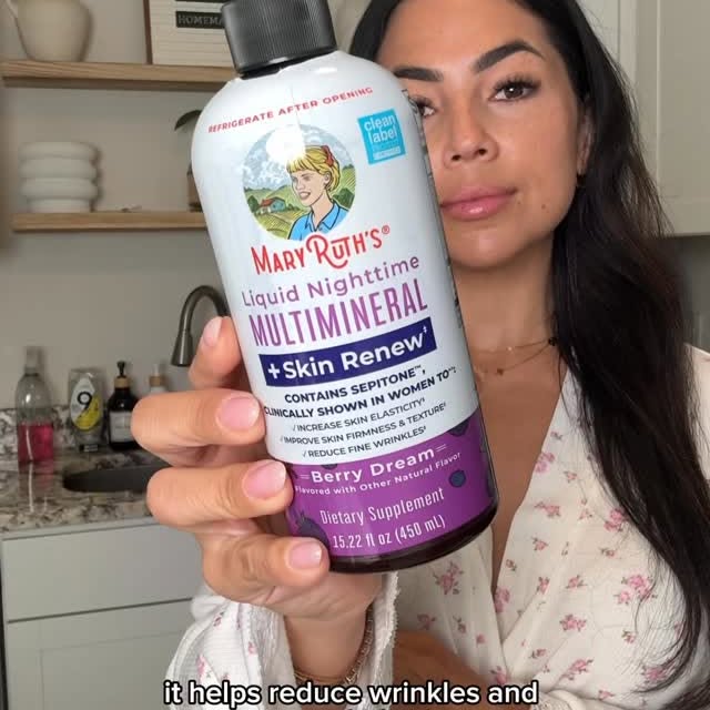 Instagram post by @sociallykarenn for MaryRuth Organics. Caption reads: No pills, no grogginess just a delicious liquid....