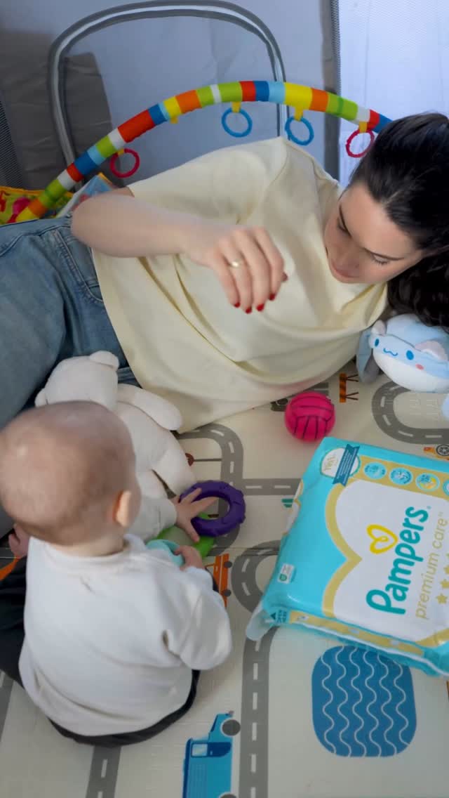 Instagram post by @majabucanin for All Good. Caption reads: Simon odobrava, mama potvrđuje –
Pampers Premium....