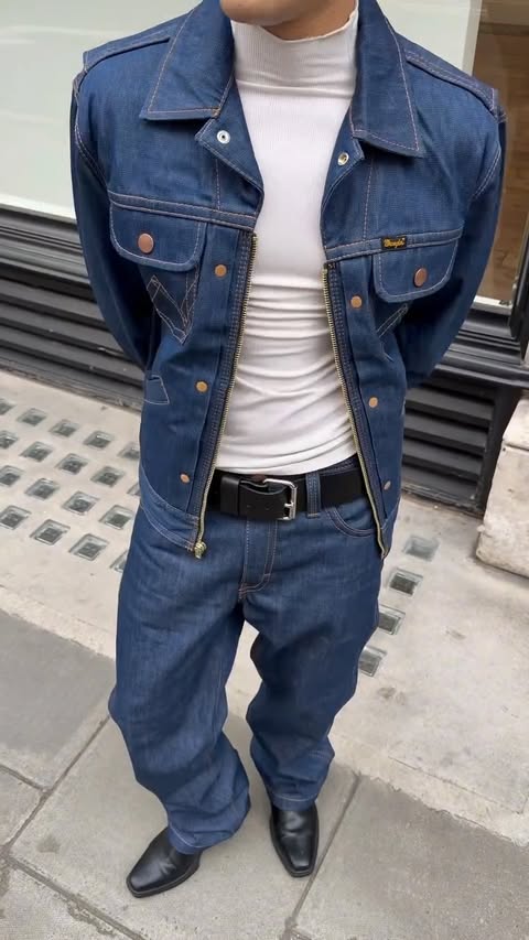Instagram post by @diordowell for Wrangler. Caption reads: My super wrangler jeans. Thats it. Thats all. #ad.