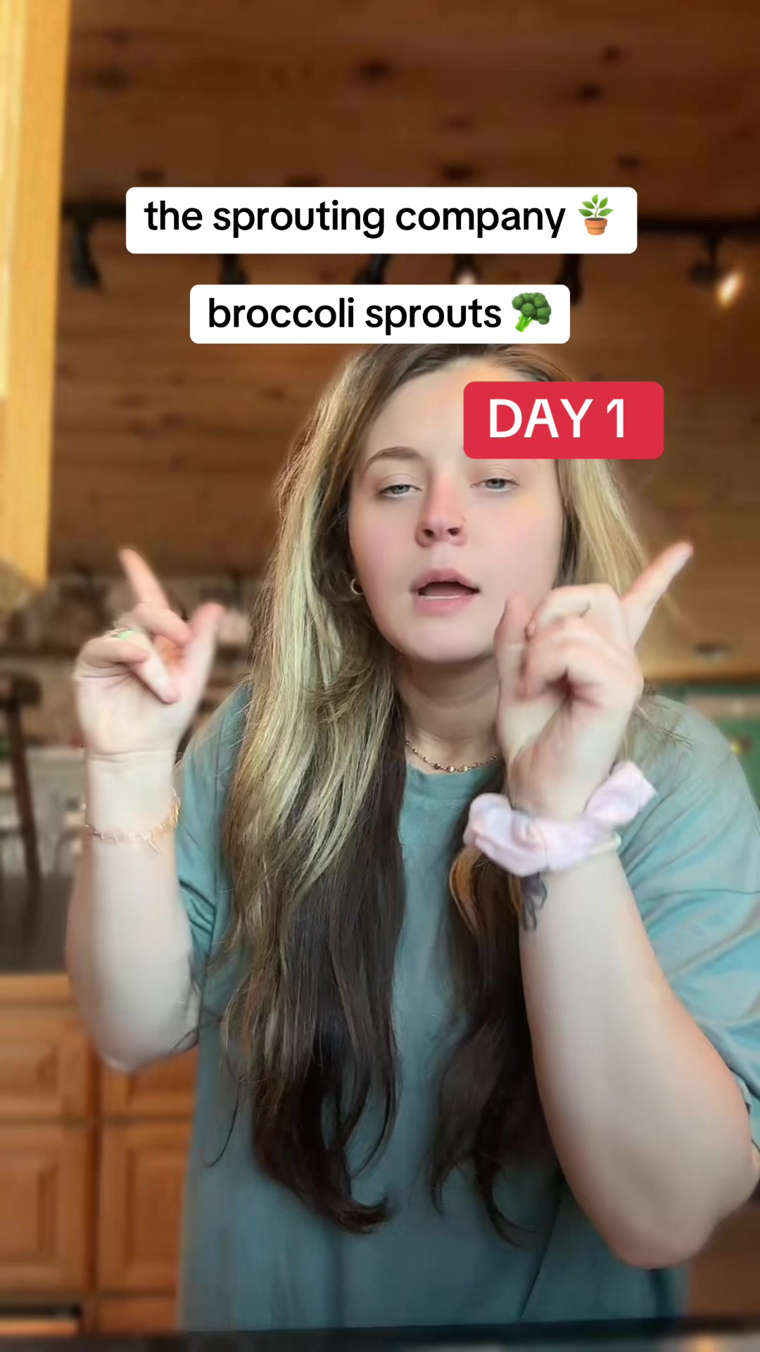 TikTok post by @skylarkenyon.xo for The Sprouting Company. Caption reads: @TheSproutingCompany #sprouts #fyp #sproutingseeds....