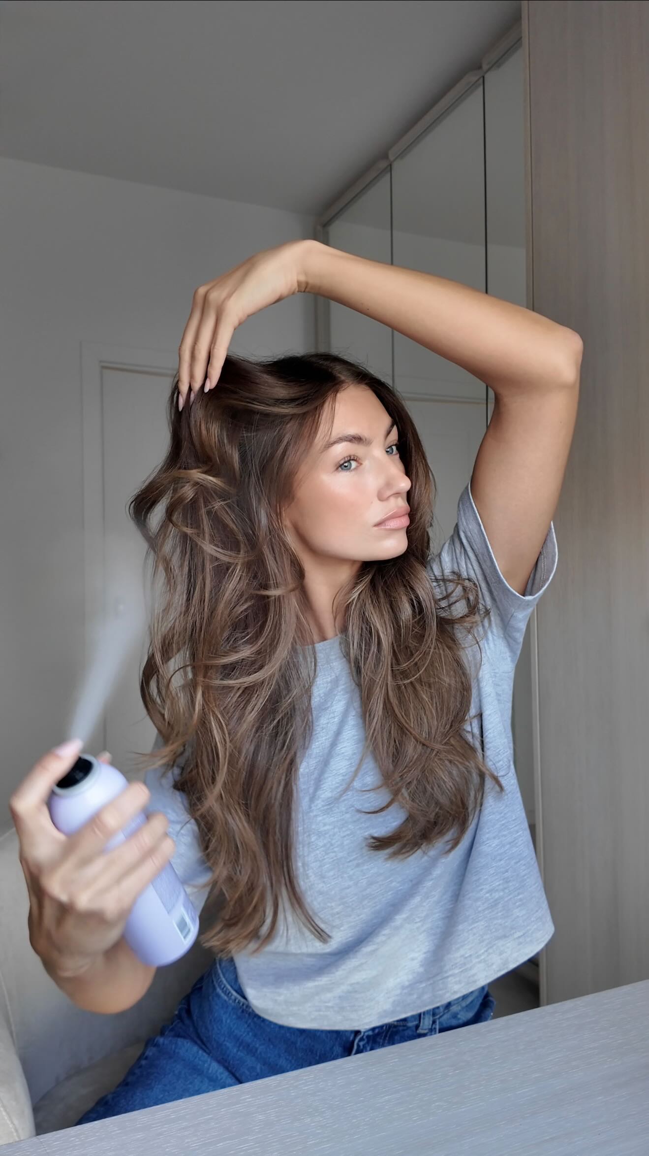 Instagram post by @lorena for Maria Nila. Caption reads: [Anzeige] My haircare routine for that extra bit....