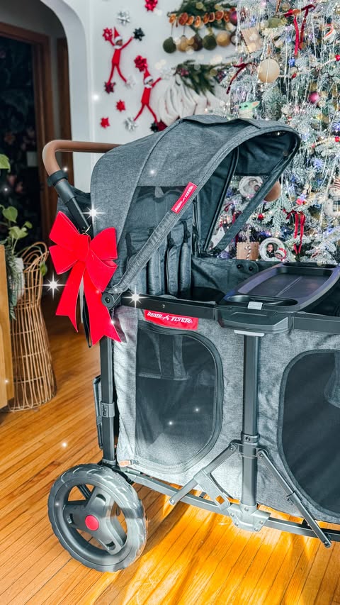 Instagram post by @mrscarr_ for Radio Flyer. Caption reads: The best gift I got this year is the....