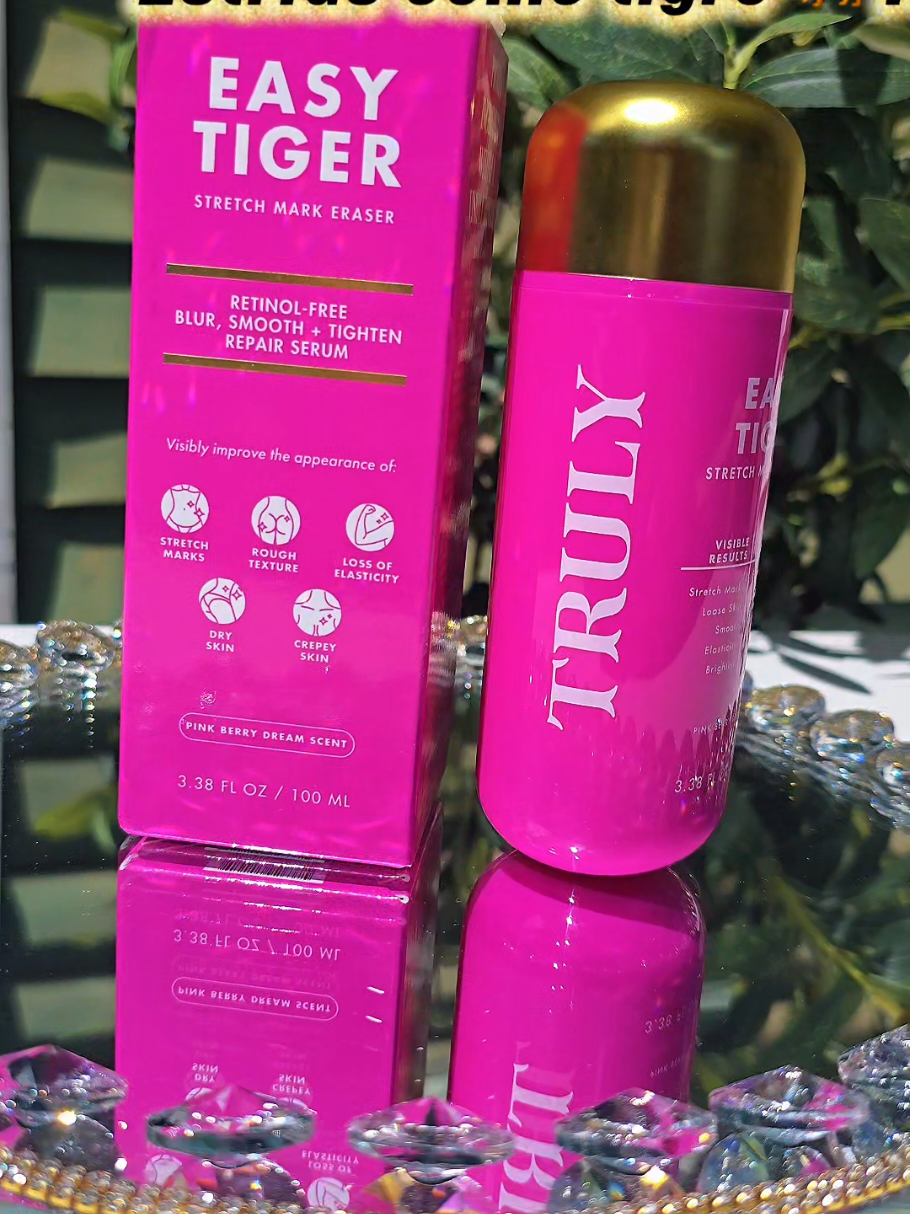 TikTok post by @holymoliii1 for Truly Beauty. Caption reads: [...] #eliminarestrias #estrias @Truly Beauty.