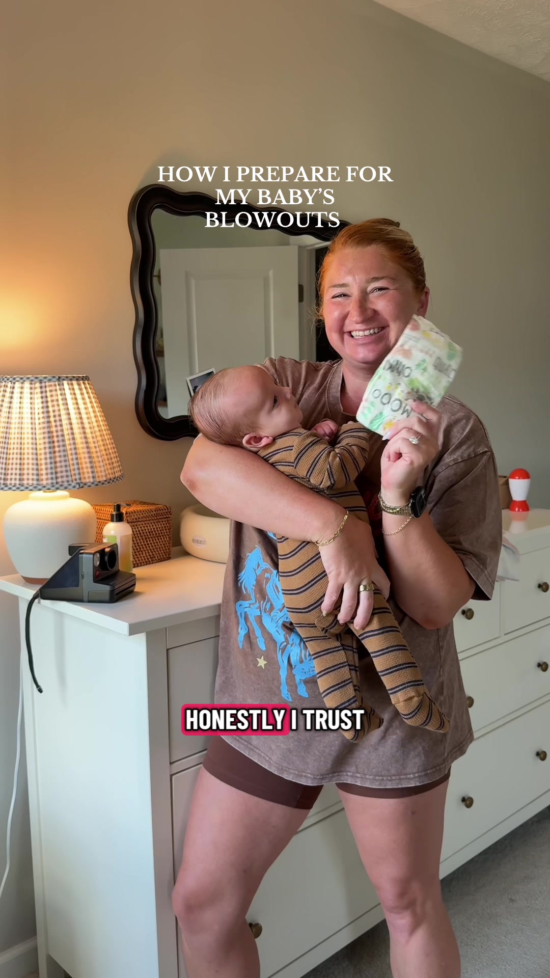 TikTok post by @christybeal_ for Honest. Caption reads: #HonestPartner Thought we had a code brown....