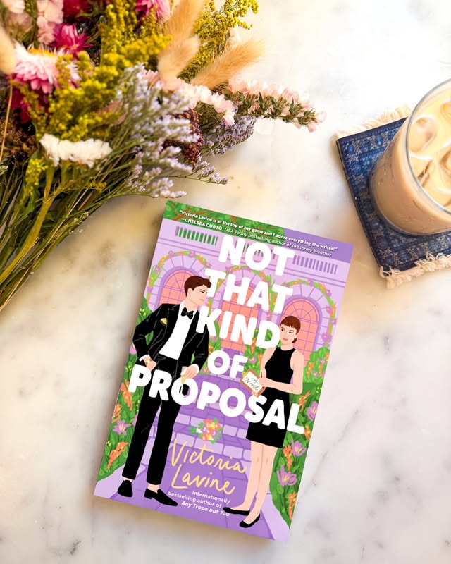 Instagram post by @leftonreadreviews for Atria Books. Caption reads: [...] Kind of Proposal 💜💜💜 Thank you to Atria....