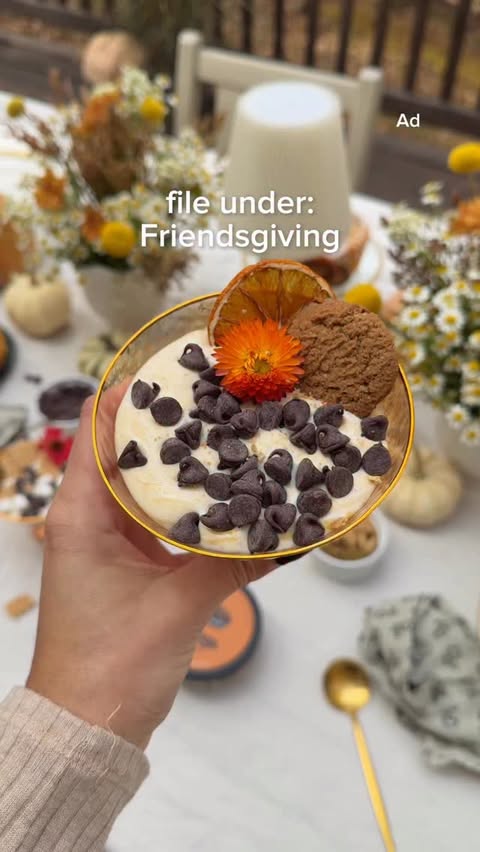 Instagram post by @chesapeake.socials for noosa yoghurt. Caption reads: We’re trading forks for spoons this Friendsgiving....
