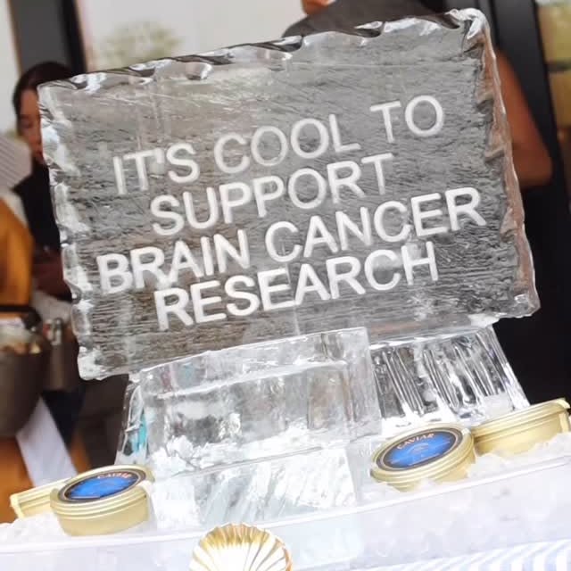 Instagram post by @forbesfunctions for Buxom Cosmetics. Caption reads: The 2nd Annual Sunset Soirée for Brain Cancer....