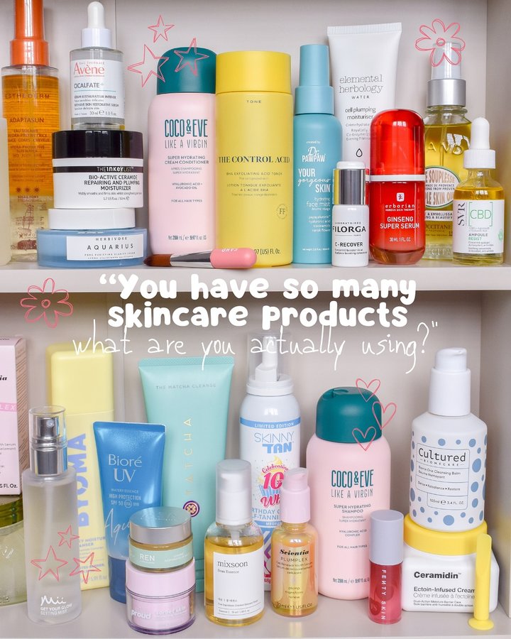 Instagram post by @dearskincarediary_ for Kate Somerville. Caption reads: The skincare products I’m *actually* using right....