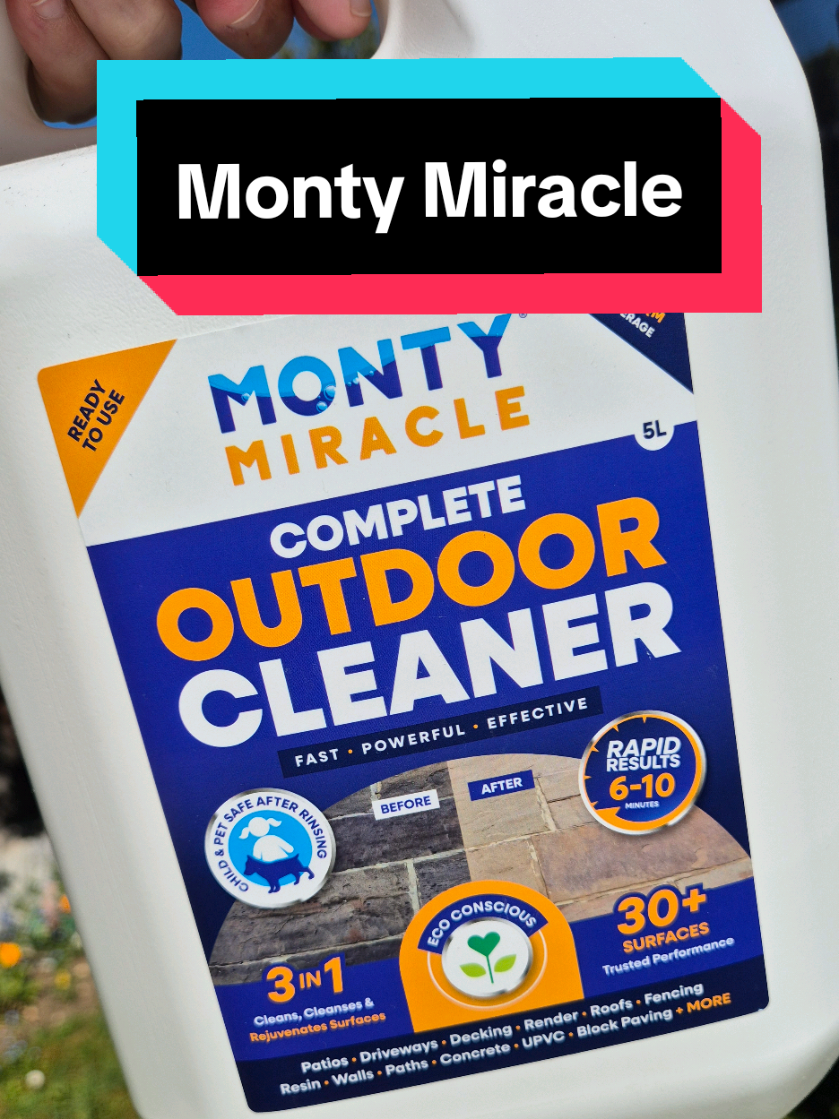 TikTok post by @tokshoppicksuk for Monty Miracle. Caption reads: [...] #outdoorcleaner #exteriorcleaner....