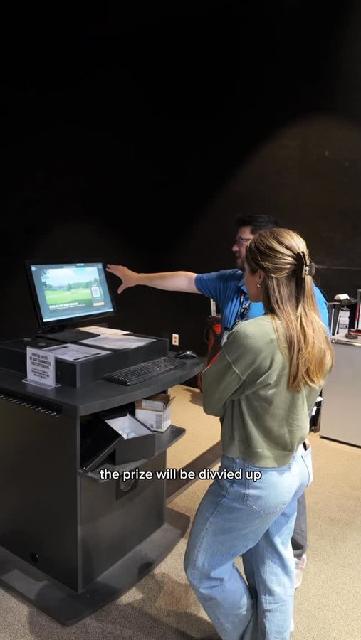 Instagram post by @haley_mccartney for Golf Galaxy. Caption reads: [...] it be?... Give it a go at your local....