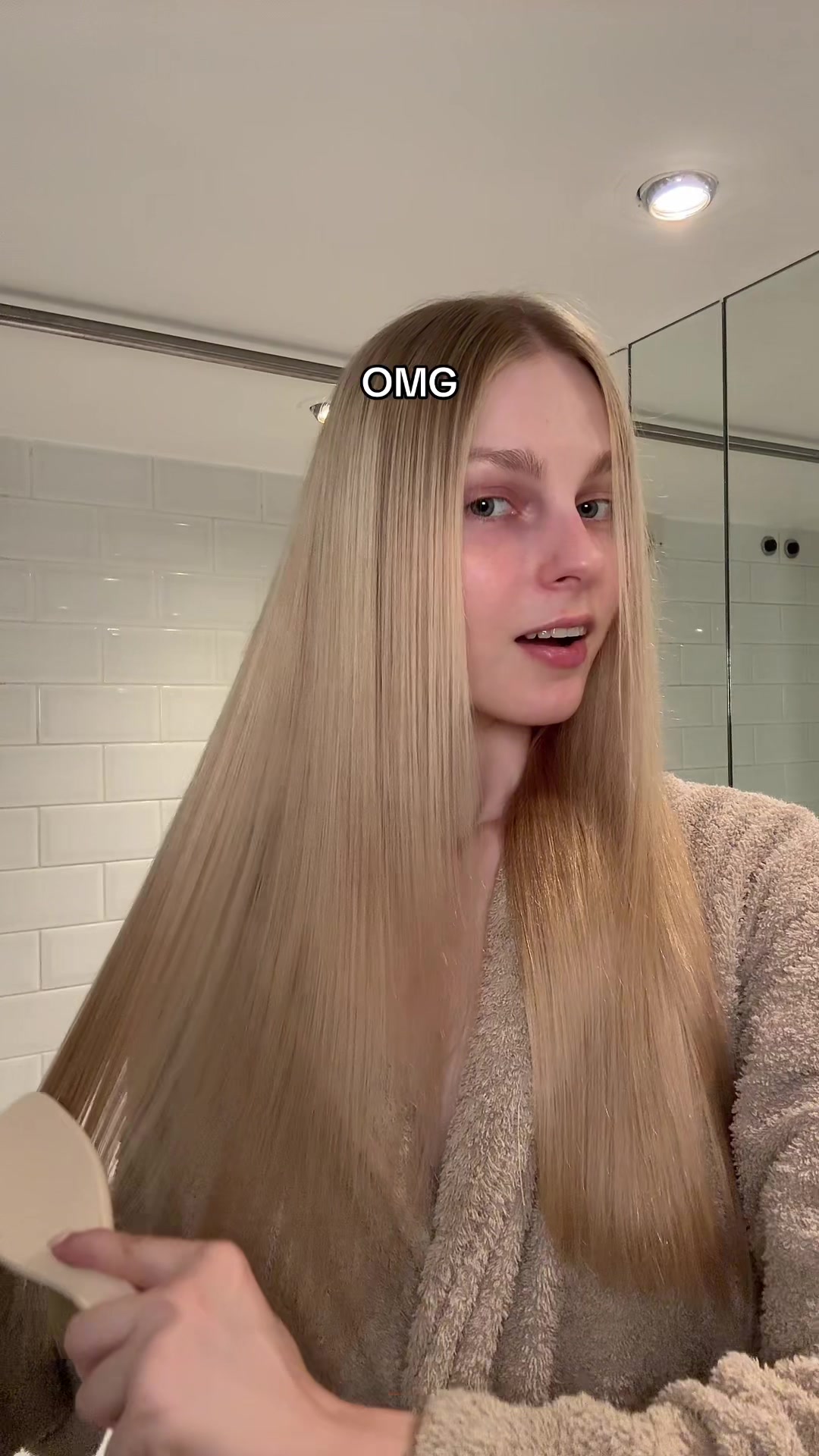 TikTok post by @greta.cos for Cocoandeve. Caption reads: [...] hair is feeling soooo soft! #gifted....