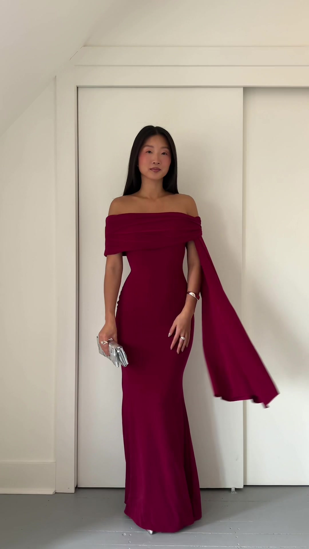 TikTok post by @beckykim_ for Club L London. Caption reads: dream holiday dress ✨ @ClubLLondon AD #dressinspo....