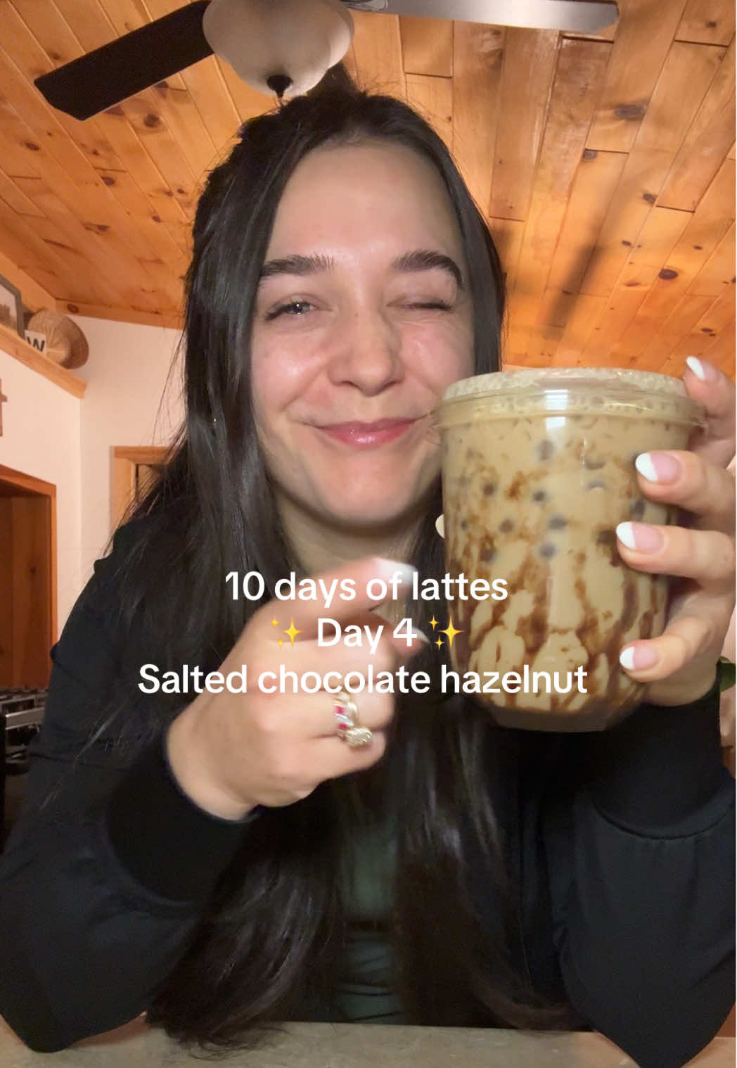 TikTok post by @kimberlywhiteee for Torani. Caption reads: [...] #icedcoffee @Nespresso @Nespresso USA....