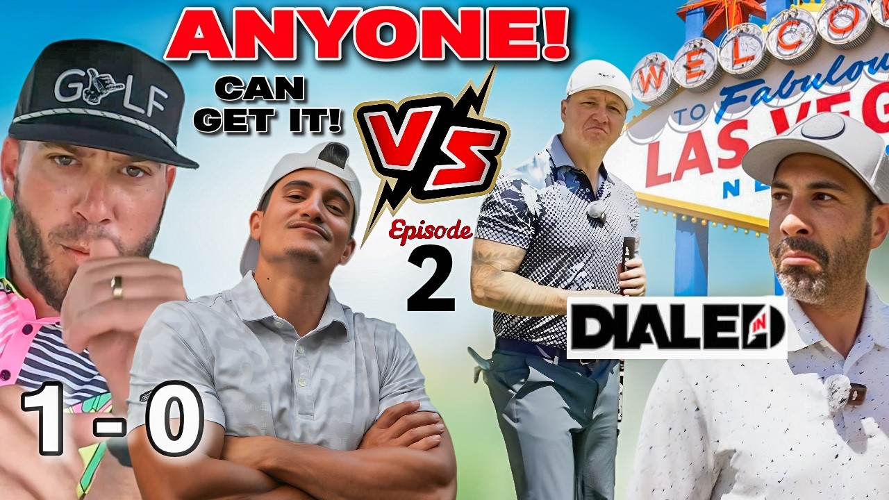 YouTube post by @thegolffathers for Sunday Swagger. Caption reads: This Match Got HEATED!!!.