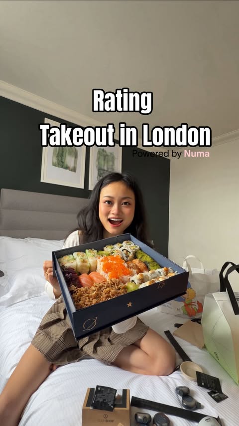 Instagram post by @totallytotoo for Numa. Caption reads: [...] food in London?😳 ‼️Get 20% of at @numastays....