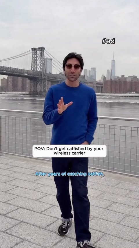 Instagram post by @nevschulman for Visible. Caption reads: [...] be a catfish. Live in the know with....