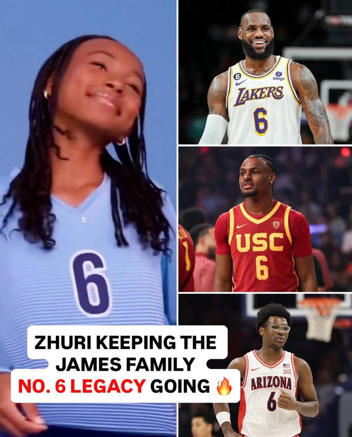 Instagram post by @brwsports for Bleacher Report. Caption reads: Zhuri rocking the #6 on her volleyball uniform,....