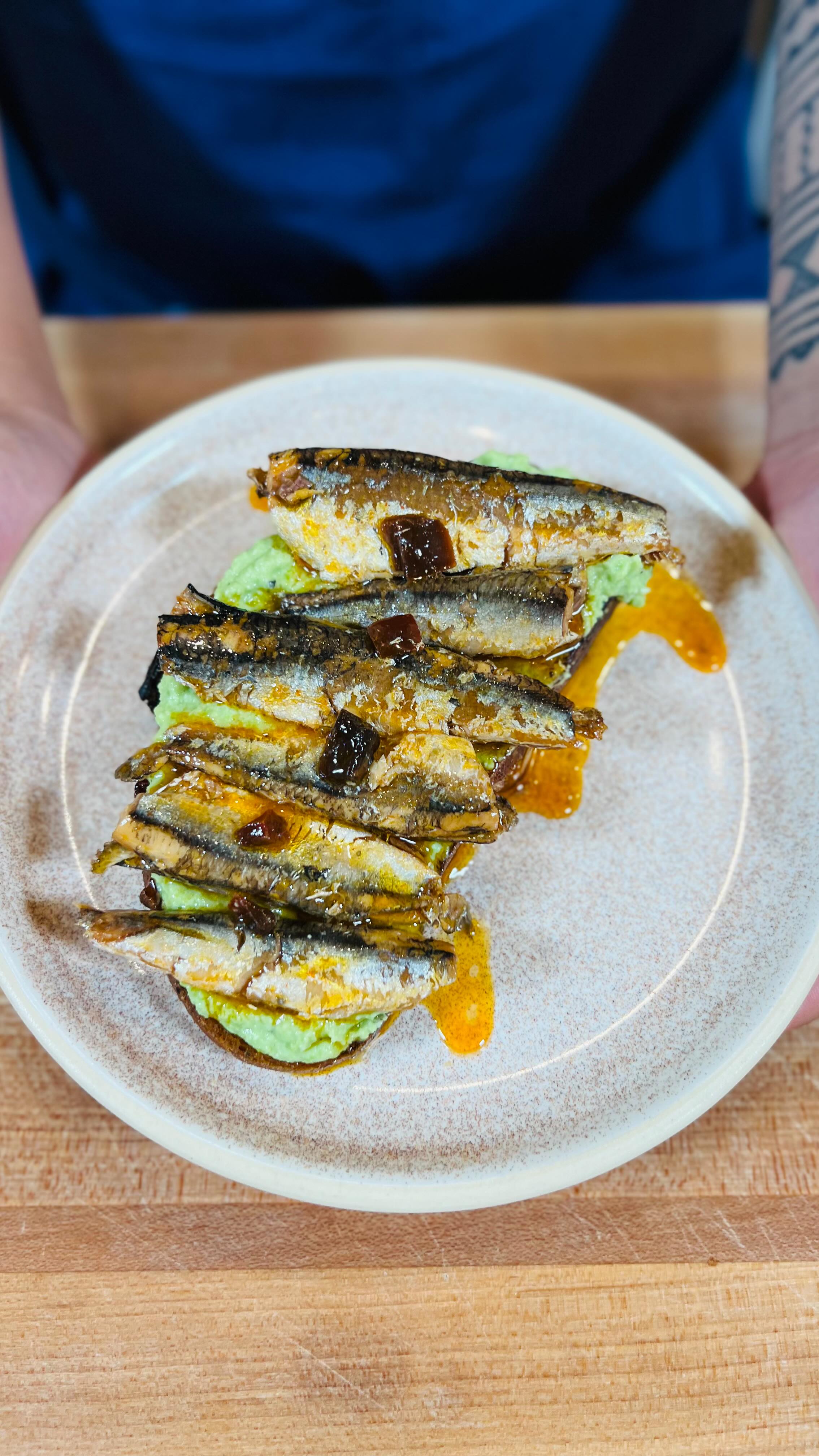 Instagram post by @geronimocramos for Patagonia Provisions. Caption reads: [...] oil, and spicy anchovies from....