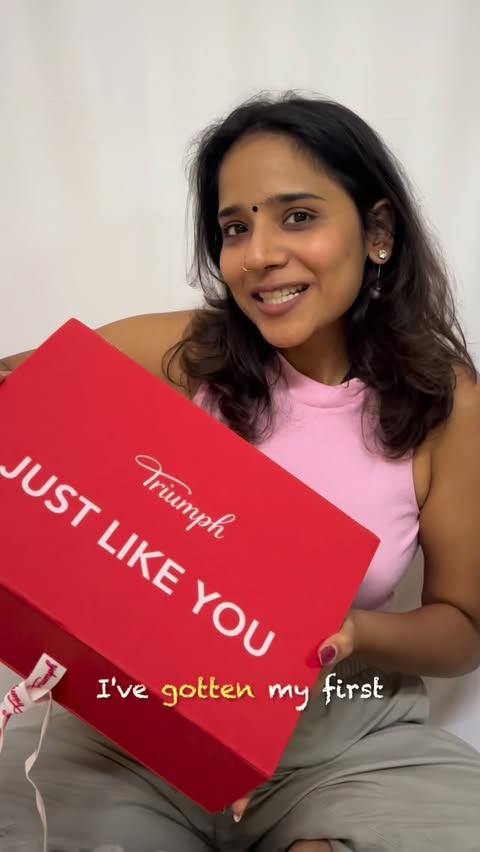Instagram post by @sassyredsenorita for Triumph Lingerie. Caption reads: [...] #sassyredsenorita #justlikeyou....